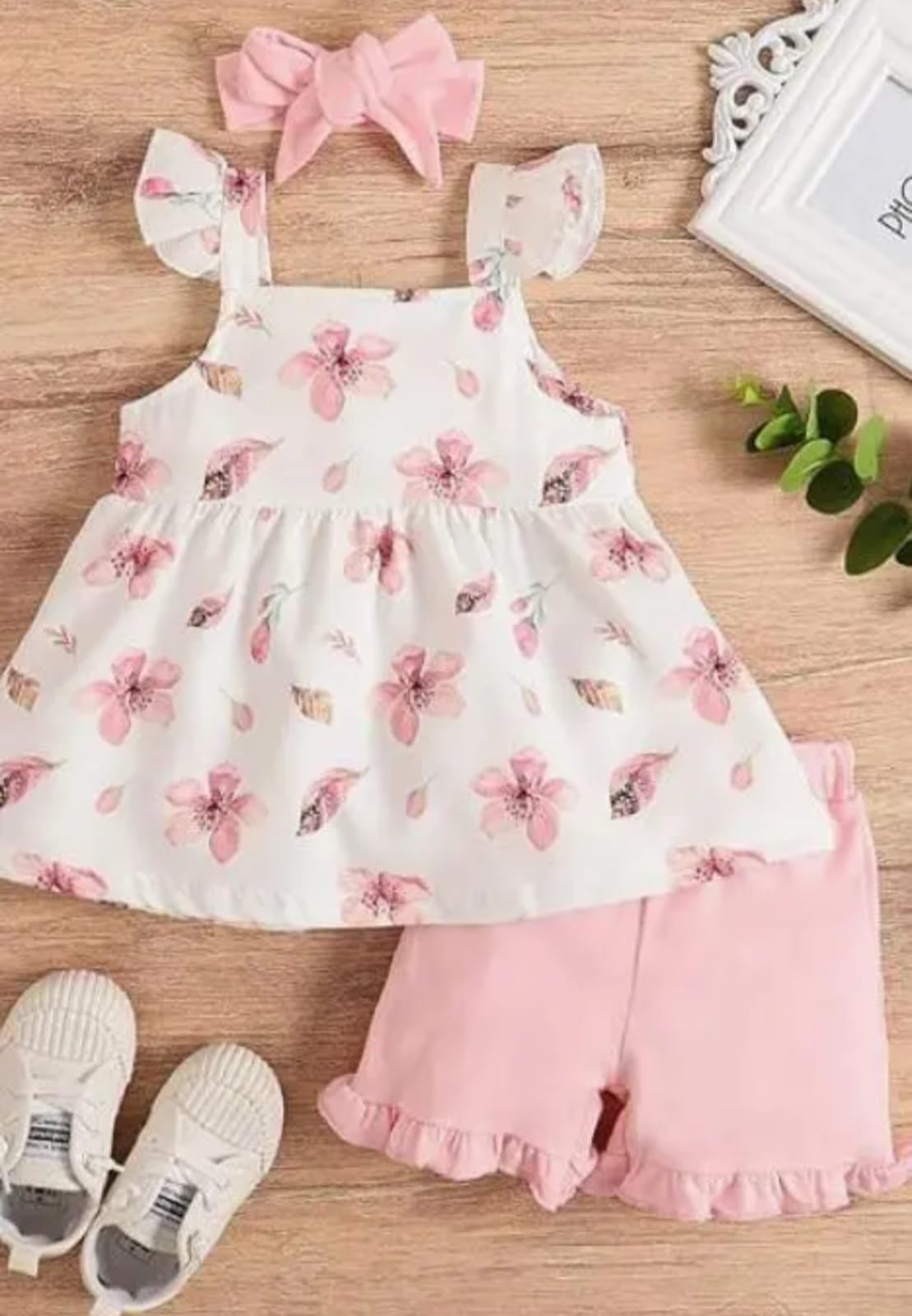 Light Pink Frock With Shorts