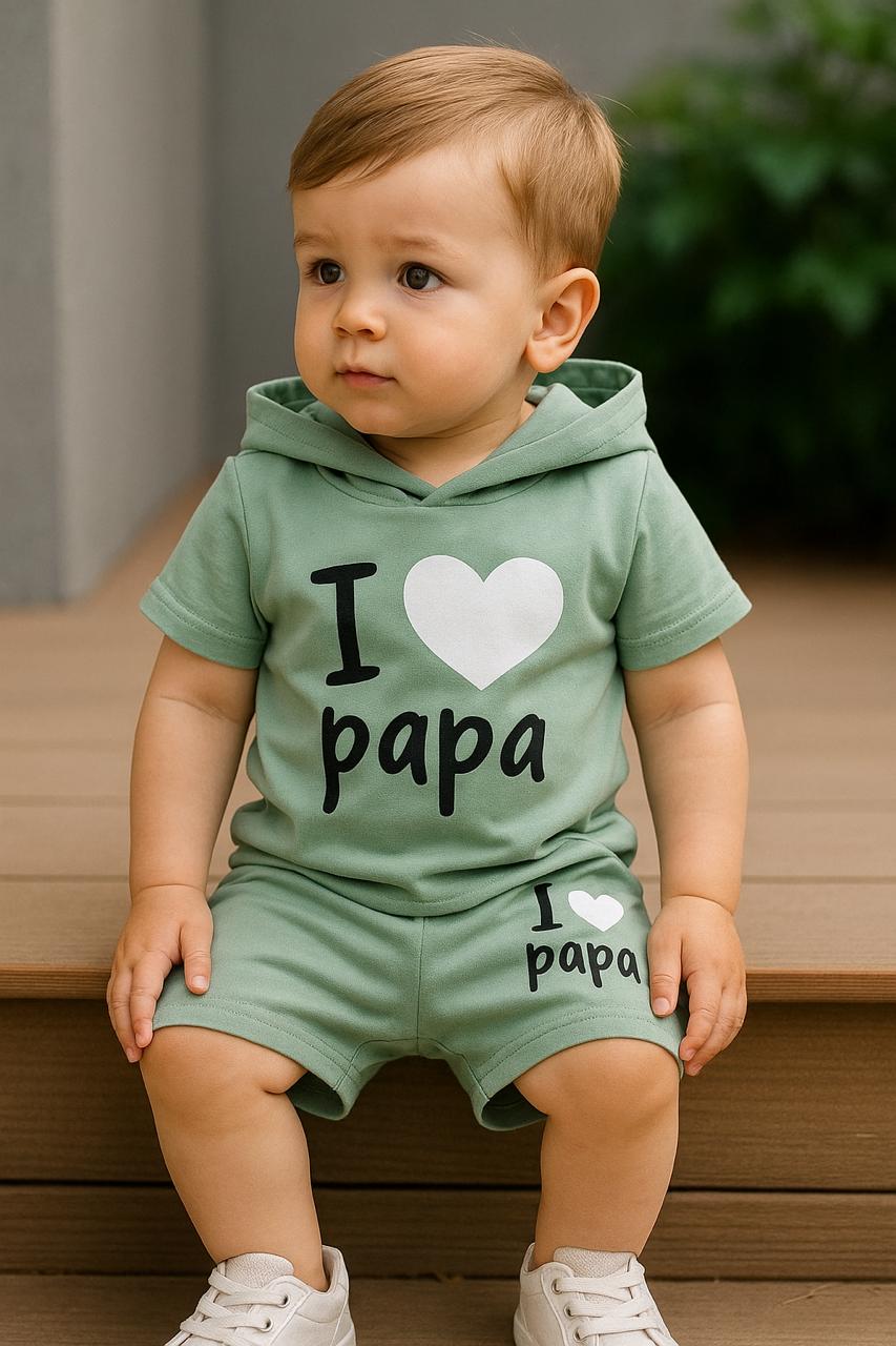 I Love Papa T shirt And Shorts