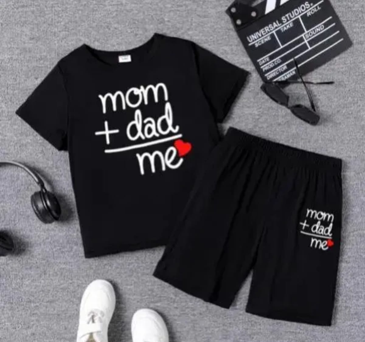 BLACK MOM AND DAD  LOVE T SHIIRT PANT