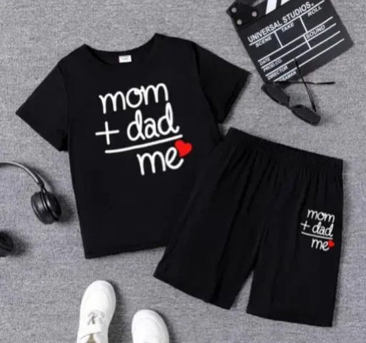 BLACK MOM AND DAD  LOVE T SHIIRT PANT