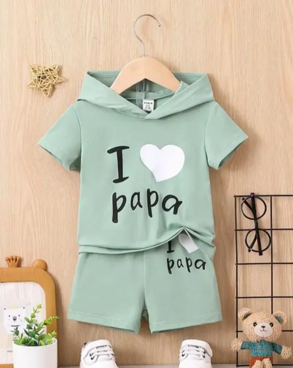 I Love Papa T shirt And Shorts