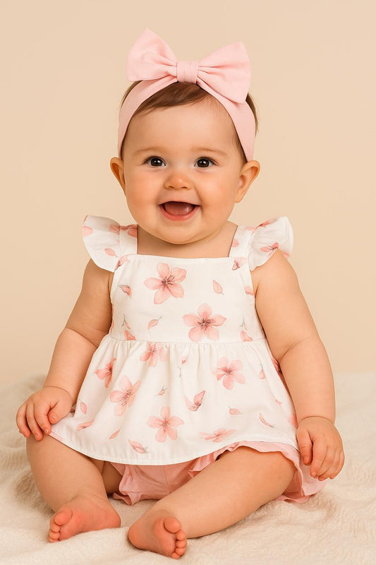 Light Pink Frock With Shorts