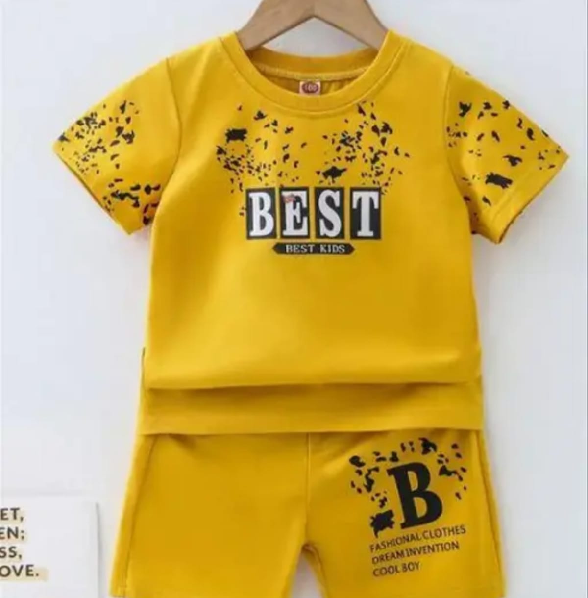Yellow Clotthing Set For Boys and Girls